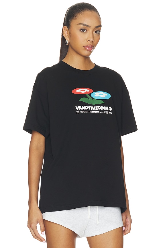 view 2 of 4 Two Flower Tee in Black