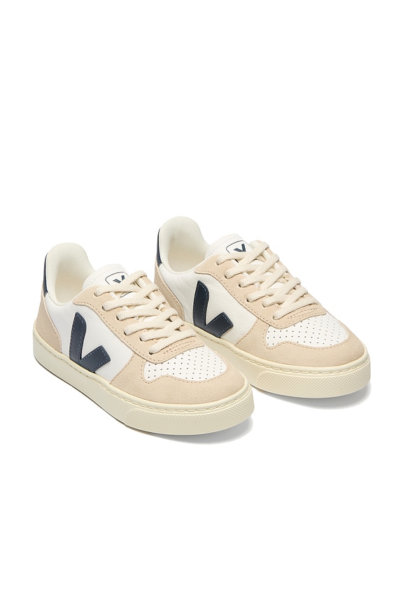 view 2 of 3 Junior Small V-10 Laces Sneaker in Extra White Nautico Almond