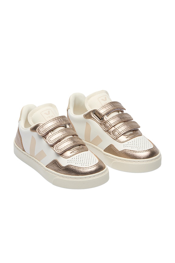 view 2 of 3 Junior Small V-90 Sneaker in White Sable Bronze