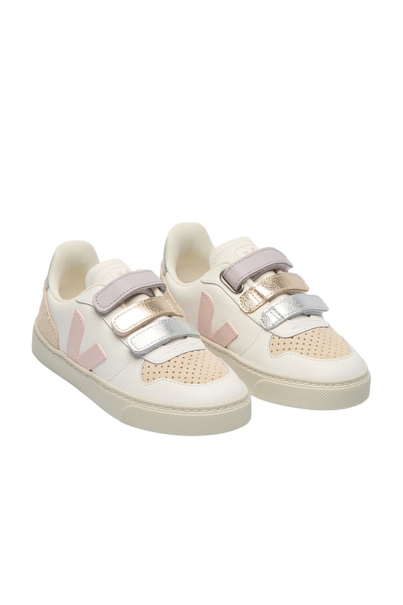 view 2 of 3 Junior Small V-10 Sneaker in White Petale