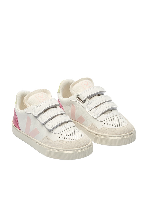 view 2 of 4 Kids Small V-90 Sneakers in White, Petale & Azalea