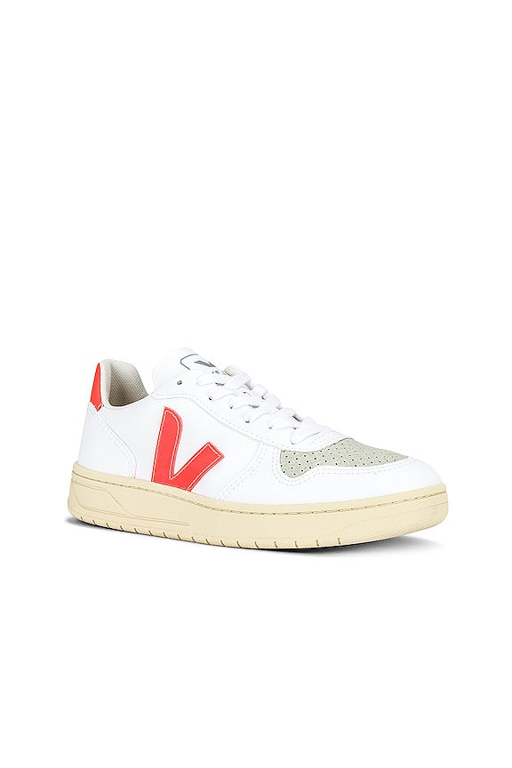 view 2 of 6 V-10 Bastille Sneaker in White & Orange & Butter