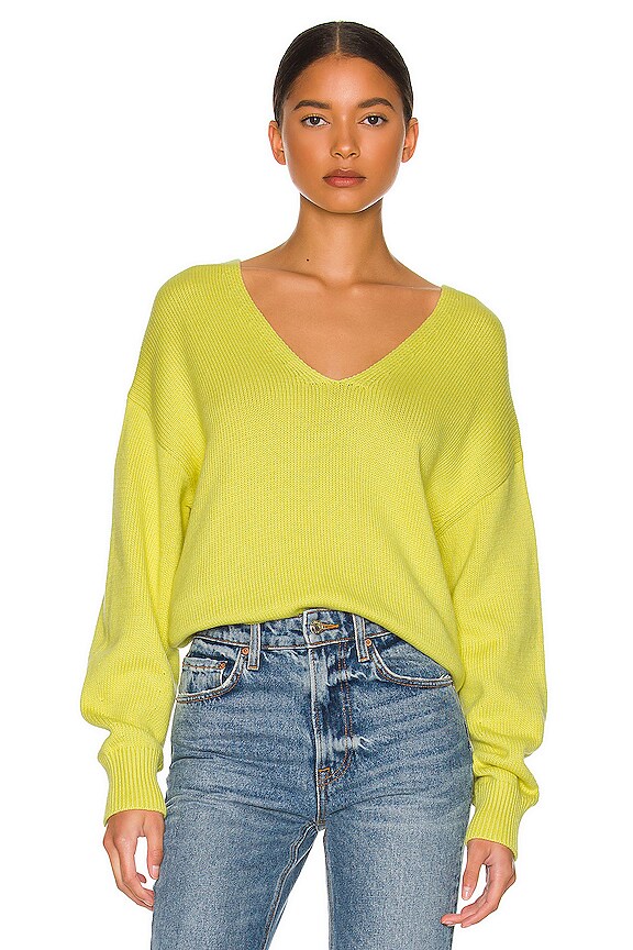 Velvet by Graham & Spencer Belinda Sweater in Lemon | REVOLVE