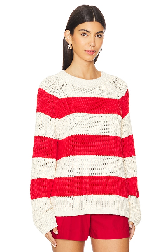 view 2 of 4 СВИТЕР CIARA in Red & Ivory