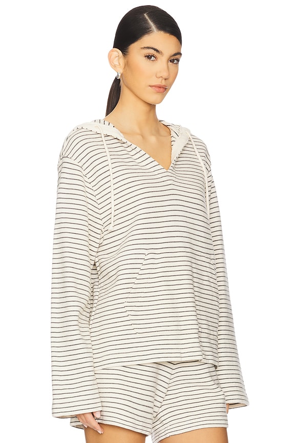 view 2 of 5 Jordyn Hoodie in Natural & Charcoal