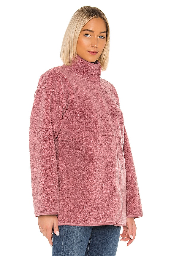view 2 of 4 Albany Lux Faux Sherpa Jacket in Dusty Rose