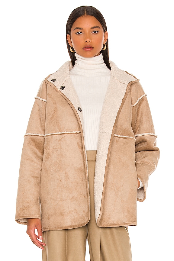 view 2 of 5 Reversible Albany Lux Sherpa Jacket in Sand