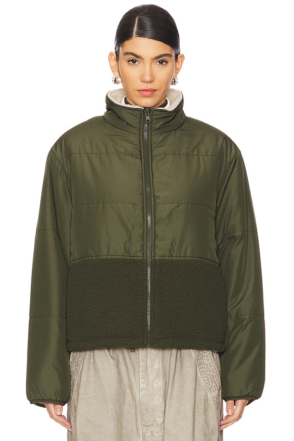 view 2 of 5 Tasha Reversible Puffer Sherpa Jacket in Army