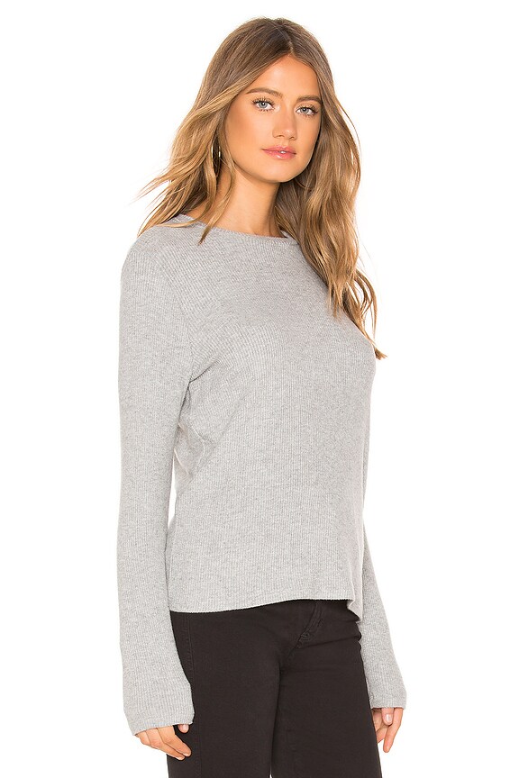 view 2 of 4 T-SHIRT CÔTELÉ ADALEE in Heather Grey