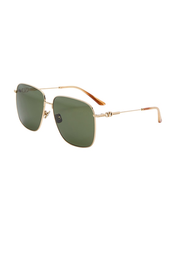 view 2 of 3 VLS 171 Sunglasses in V-light Gold, Light Havana, & Dark Green