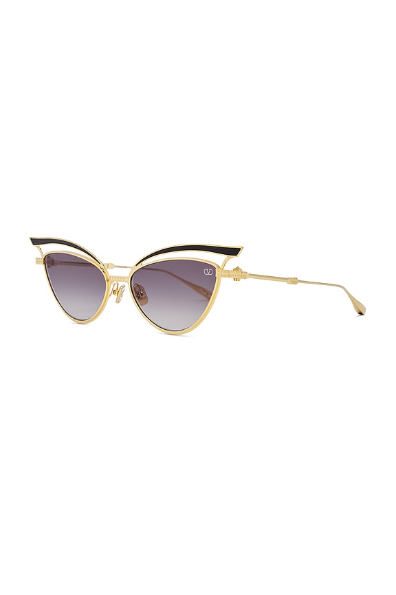 view 2 of 3 V-Glassliner Sunglasses in Gold & Black