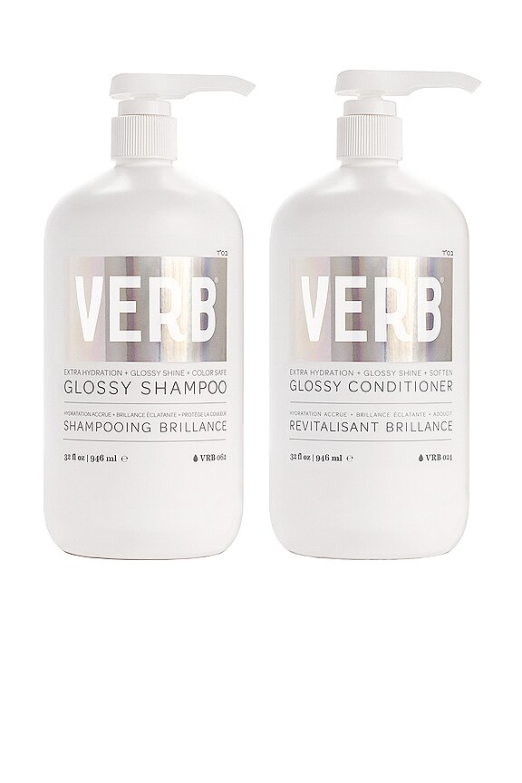 view 1 of 3 Glossy Shampoo + Conditioner Liter Duo in 