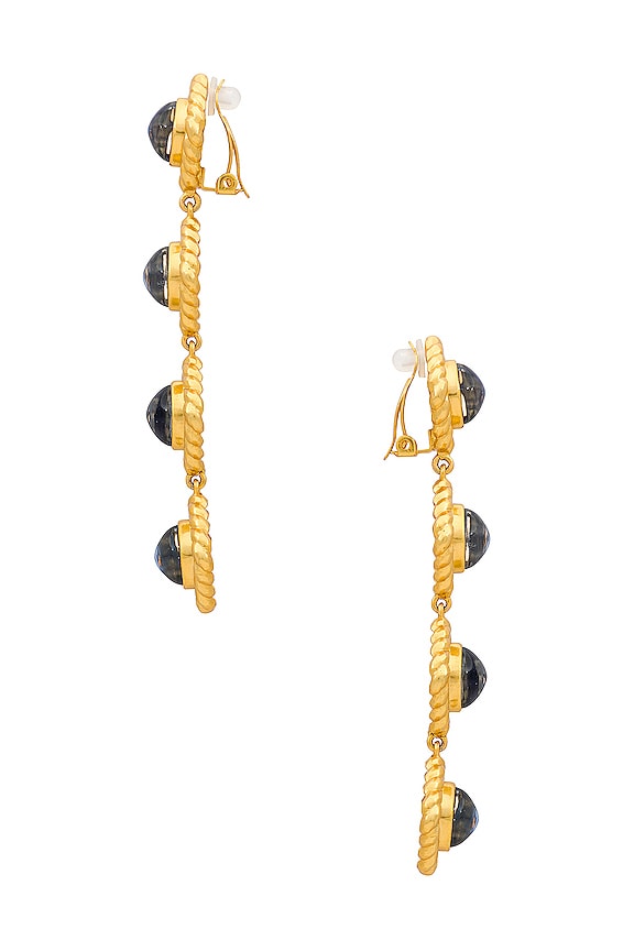 view 2 of 2 Annabella Earrings in Blue Sapphire Quartz