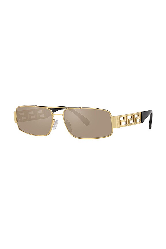 view 2 of 3 Small Oval Frame Sunglasses in Gold