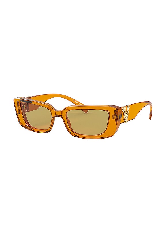 view 2 of 3 GAFAS DE SOL VIRTUS RECTANGLE in Transparent Orange & Green