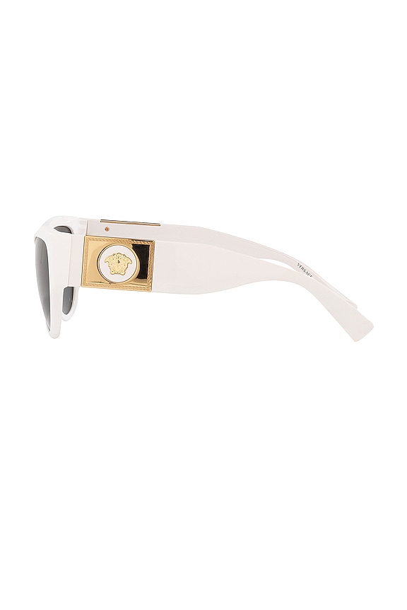 view 2 of 3 Medusa Stud in White & Dark Grey