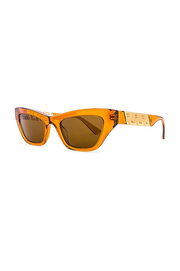 view 2 of 3 Rock Icons Rectangle in Transparent Orange & Dark Bronze