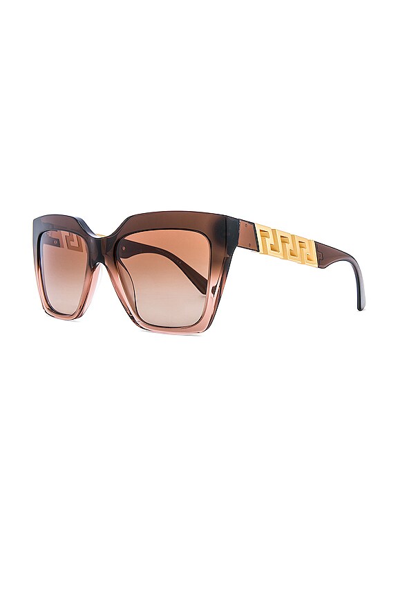 view 2 of 3 GAFAS DE SOL RECTANGLE in Brown Transparent Gradient Beige