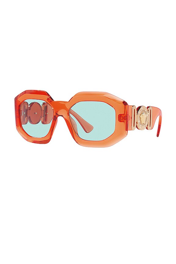 view 2 of 3 Medusa Square Sunglasses in Orange