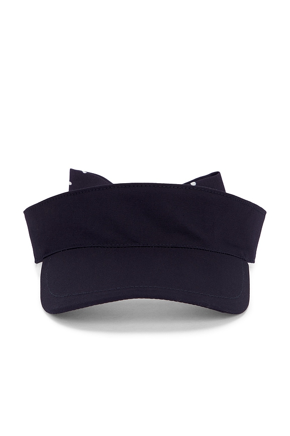 view 2 of 4 VISIÈRE IMPRIMÉ POIS AVEC NŒUD in Blue Graphite