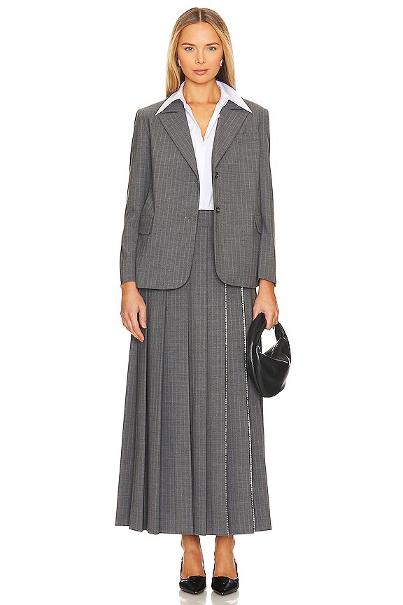 view 2 of 5 자켓 원피스 in Grey Basic Stripes