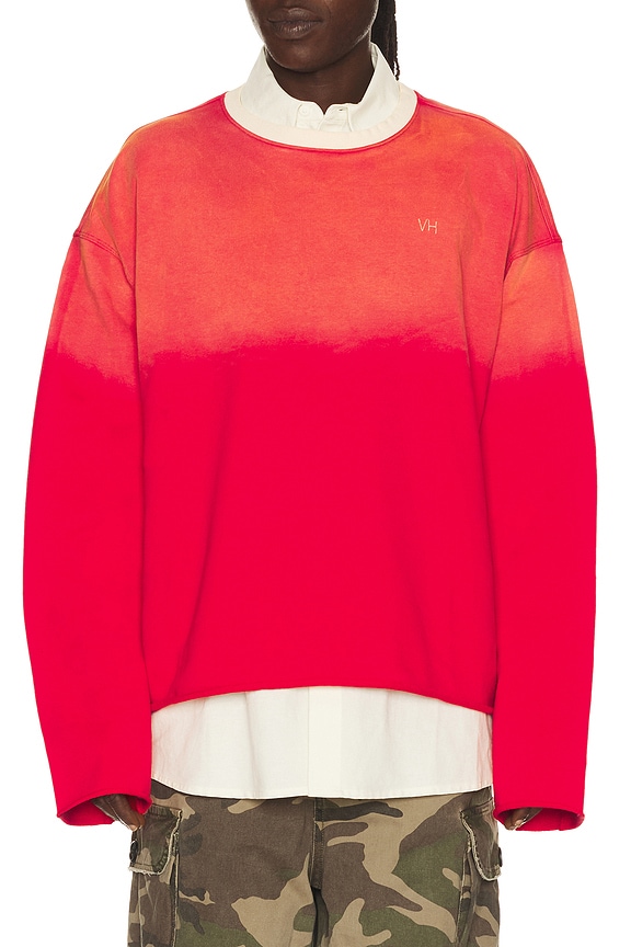 view 1 of 5 Oversized Cropped Crewneck Sweatshirt in Red