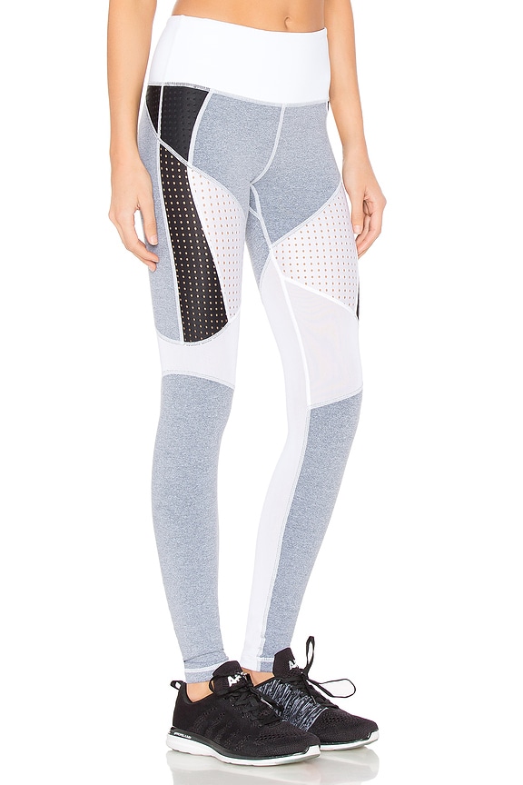 view 2 of 4 Diligence Legging in Heather Grey & White