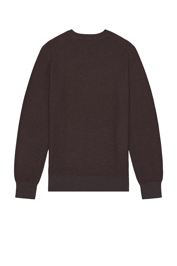 view 2 of 4 Jacquard Long Sleeve Crewneck Sweater in Port
