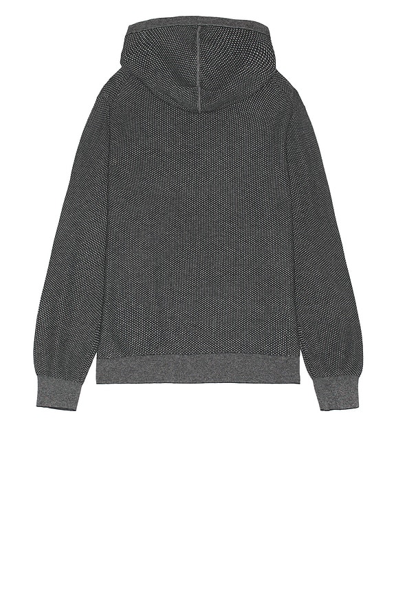 view 2 of 4 Jacquard Long Sleeve Hoodie in Coastal