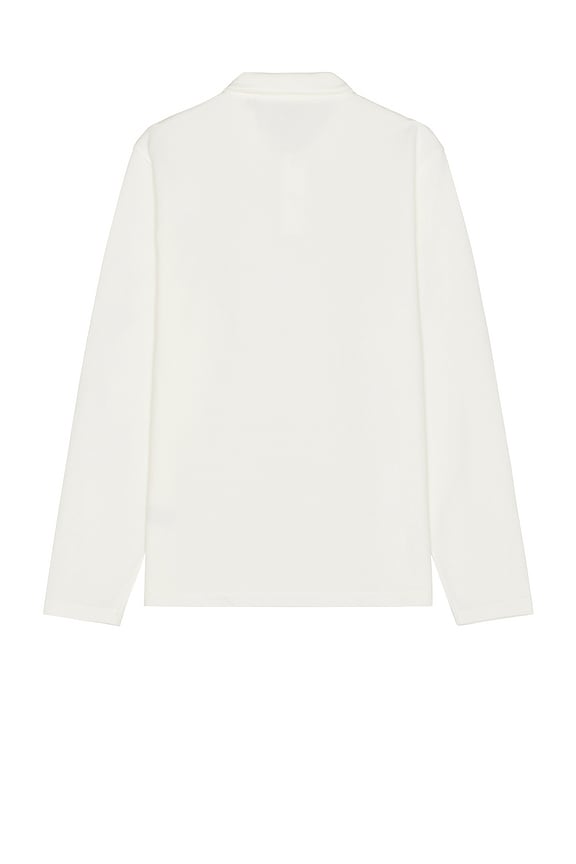 view 2 of 4 Double Knit Pique Long Sleeve Polo in Off White