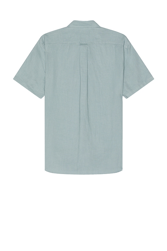 view 2 of 3 Linen Short Sleeve Shirt in Ceramic Blue
