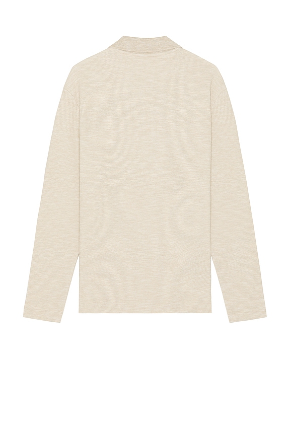 view 2 of 3 Sun Faded Thermal Long Sleeve Polo in British Khaki