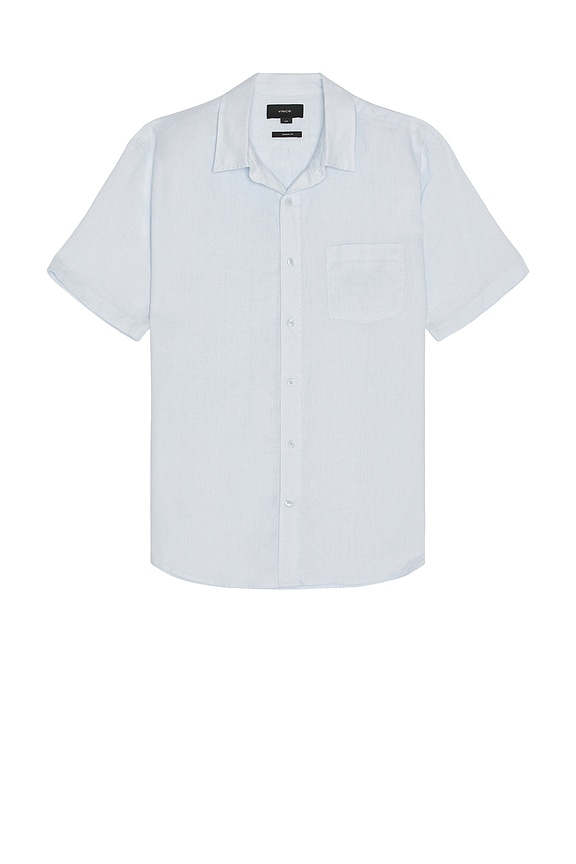 view 1 of 3 Linen Short Sleeve Shirt in Glacier