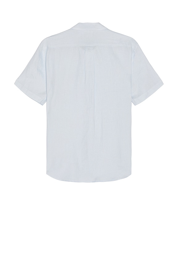 view 2 of 3 Linen Short Sleeve Shirt in Glacier