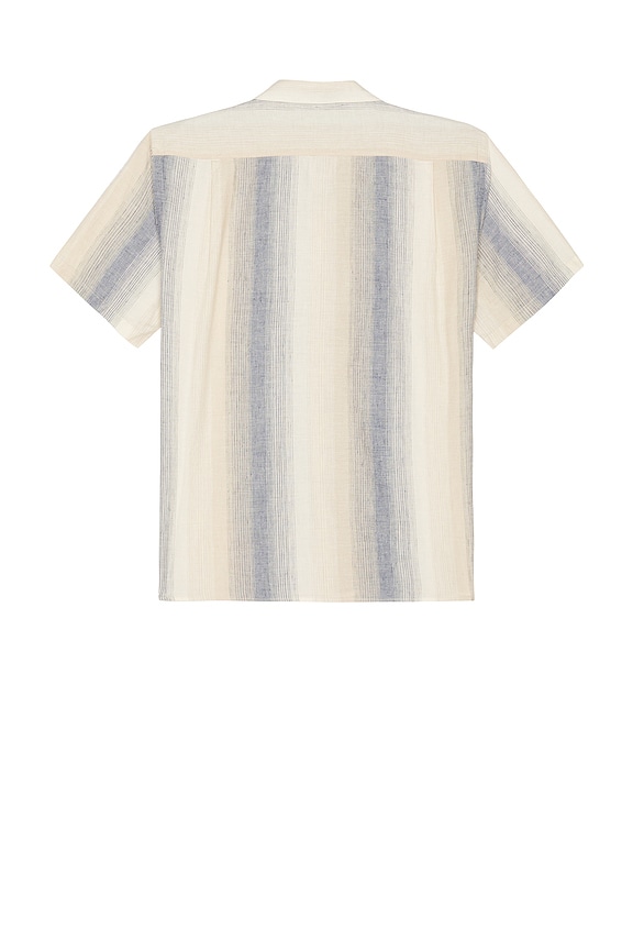 view 2 of 4 CAMISA CABANA MARINA STRIPE in Blanco & Riveria Blue
