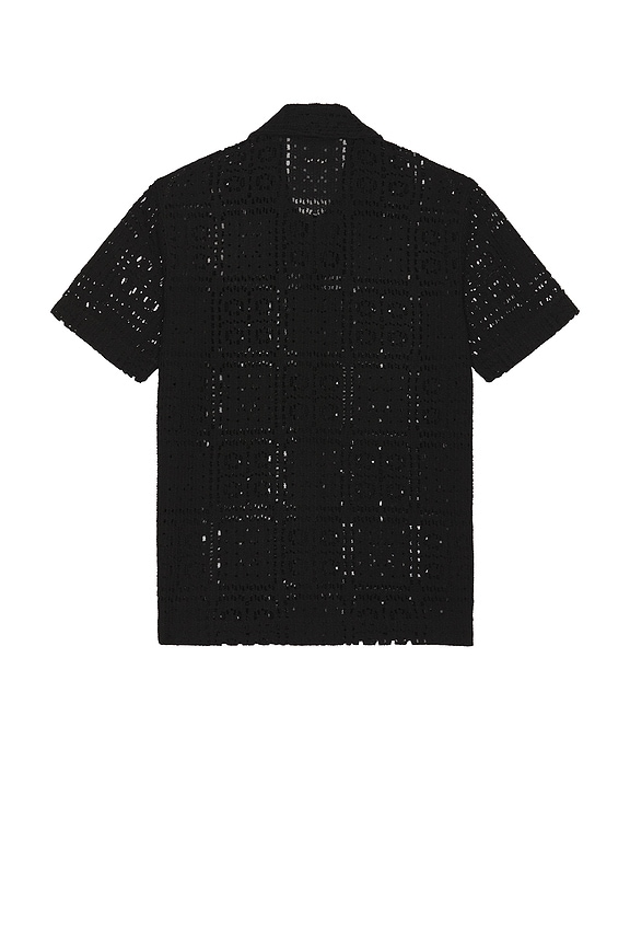 view 2 of 4 CAMISA ABOTONADA KNIT CROCHET in Black