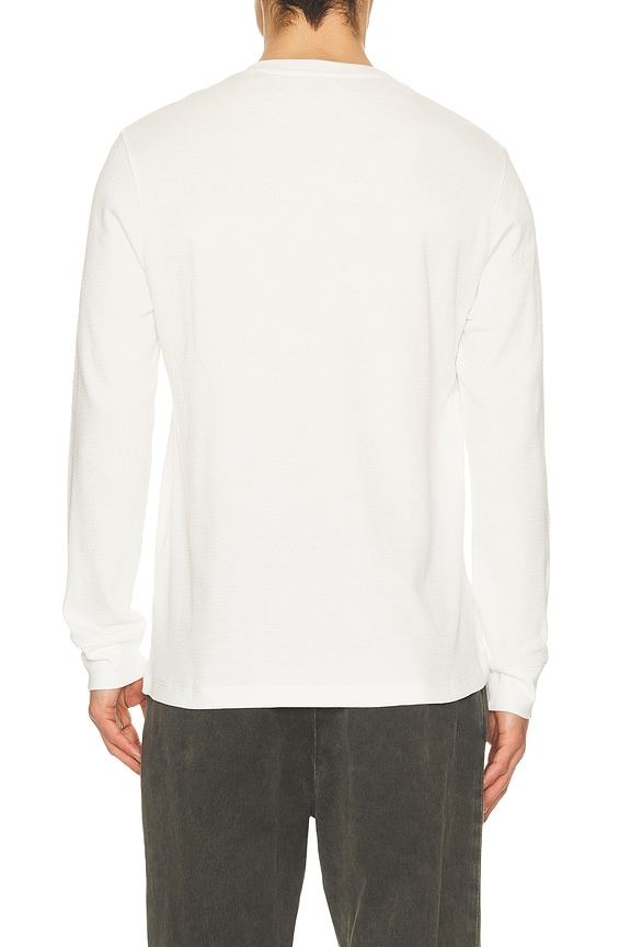 view 2 of 4 Jacquard Rib Long Sleeve Henley in Off White