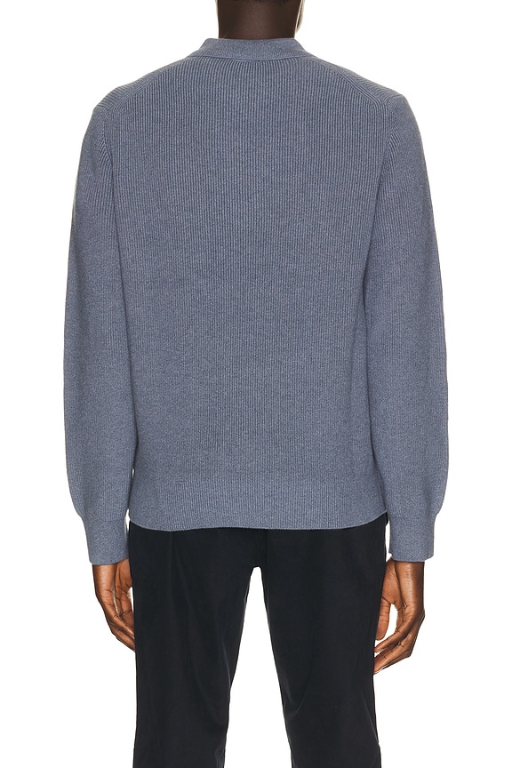 view 2 of 4 Heirloom Shaker Long Sleeve Polo in Late Evening in Late	Evening