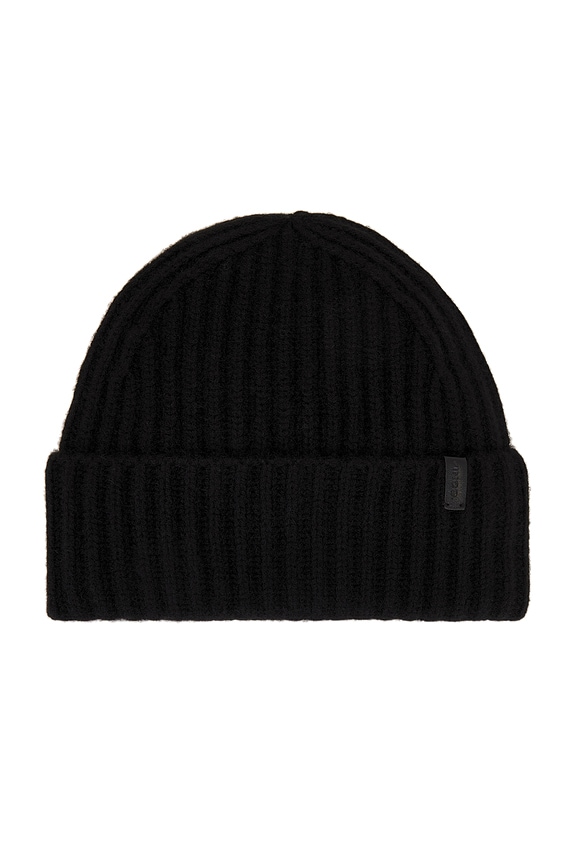 view 2 of 3 Boiled Cashmere Chunky Knit Hat in Black