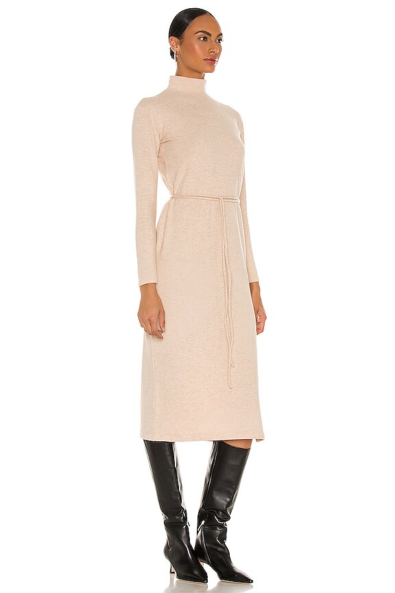 view 2 of 3 Long Sleeve Turtleneck Dress in Marzipan