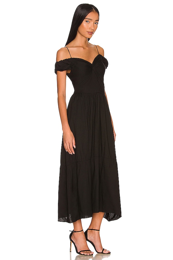 view 2 of 3 Off Shoulder Twist Front Dress in Black