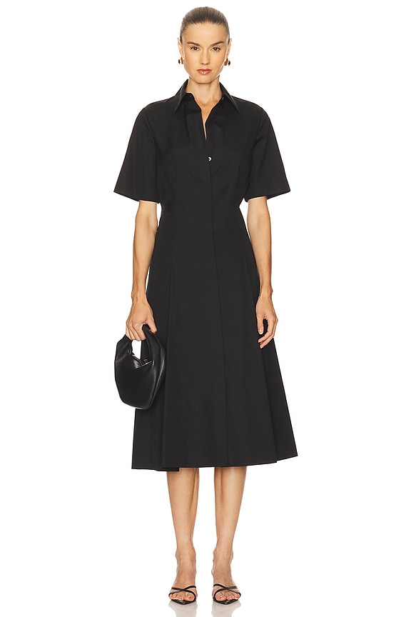 view 2 of 4 숏슬리브 셔츠드레스 in Black