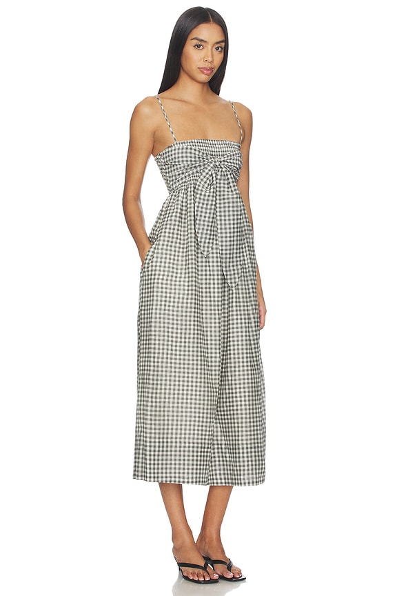 view 2 of 4 Tie Smocked Cami Dress in Off White & Smoke