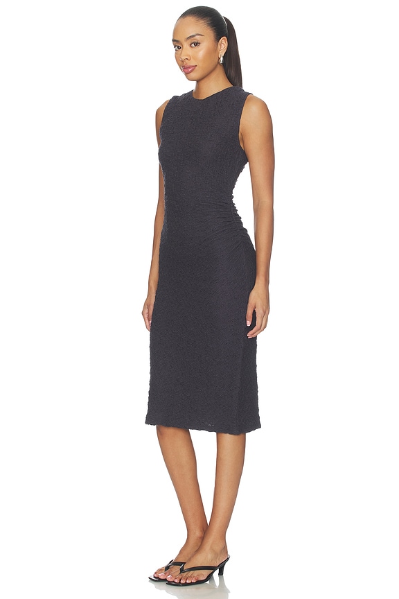 view 2 of 4 Sleeveless Side Drape Dress in Ink