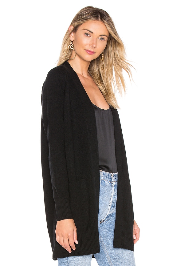 view 2 of 4 Raglan Sleeve Cardigan in Black