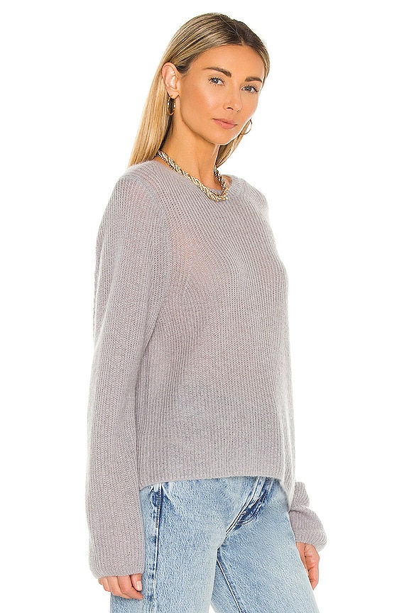 view 2 of 4 Featherweight Ribbed Pullover in Stone Grey