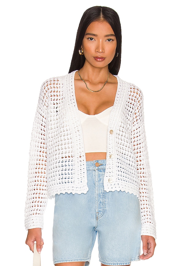 view 1 of 4 Crochet Cardigan in Optic White