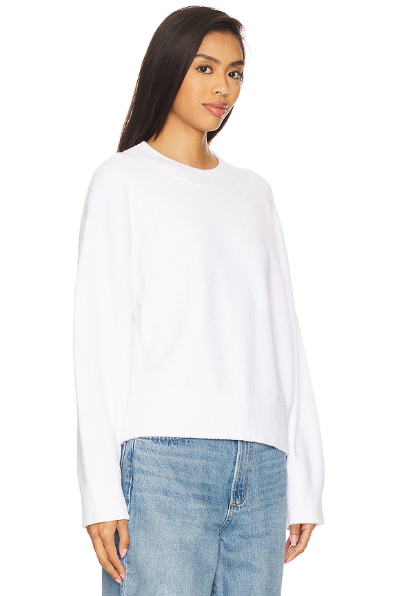 view 2 of 4 Structured Boucle Crew Neck in Optic White