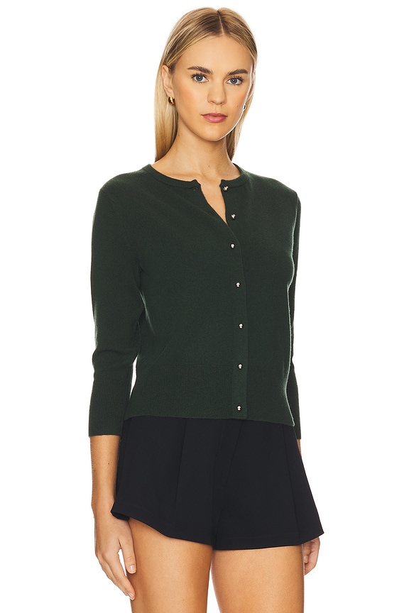 view 2 of 4 Metal Button Cardigan in Forest