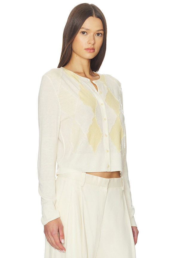 view 2 of 4 Argyle Cardigan in Crema, Palazzo & Buttermilk